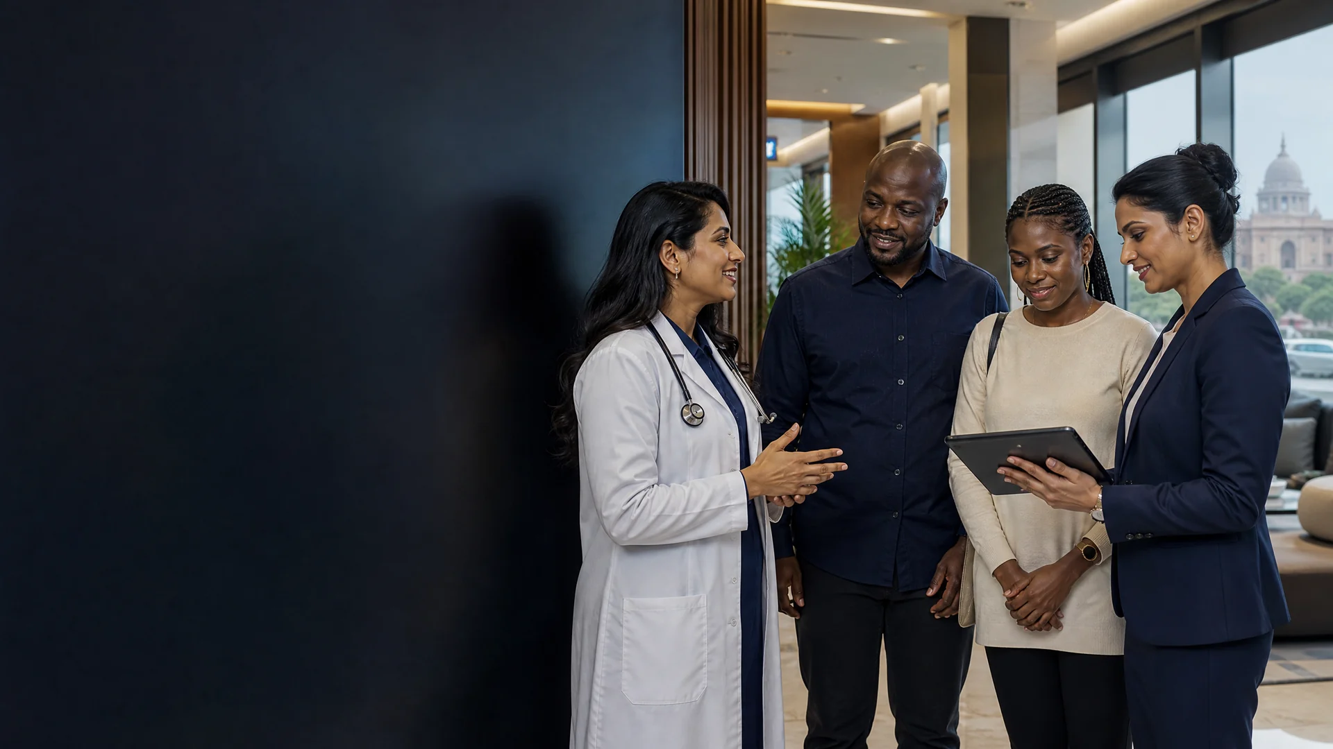Indian doctor and coordinator with international patients